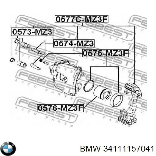 Comprar 34111157041 BMW Guía de la pinza de freno delantera