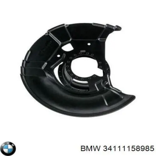 34111158985 BMW chapa protectora contra salpicaduras, disco de freno delantero izquierdo