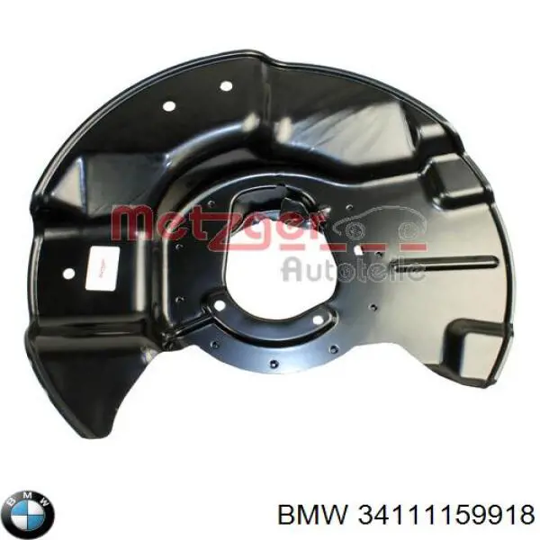 34111157996 BMW chapa protectora contra salpicaduras, disco de freno delantero derecho