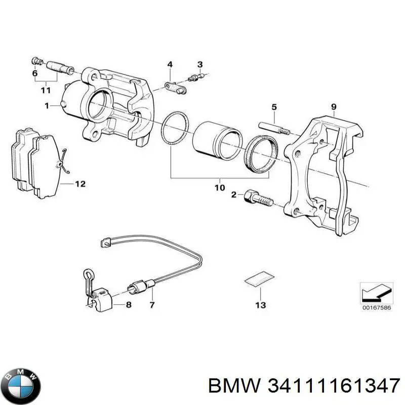 34111161347 BMW pastillas de freno delanteras