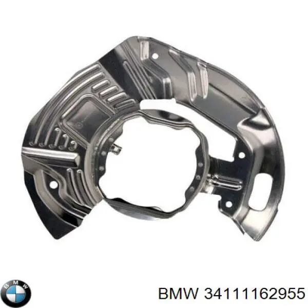 34111162955 BMW chapa protectora contra salpicaduras, disco de freno delantero izquierdo