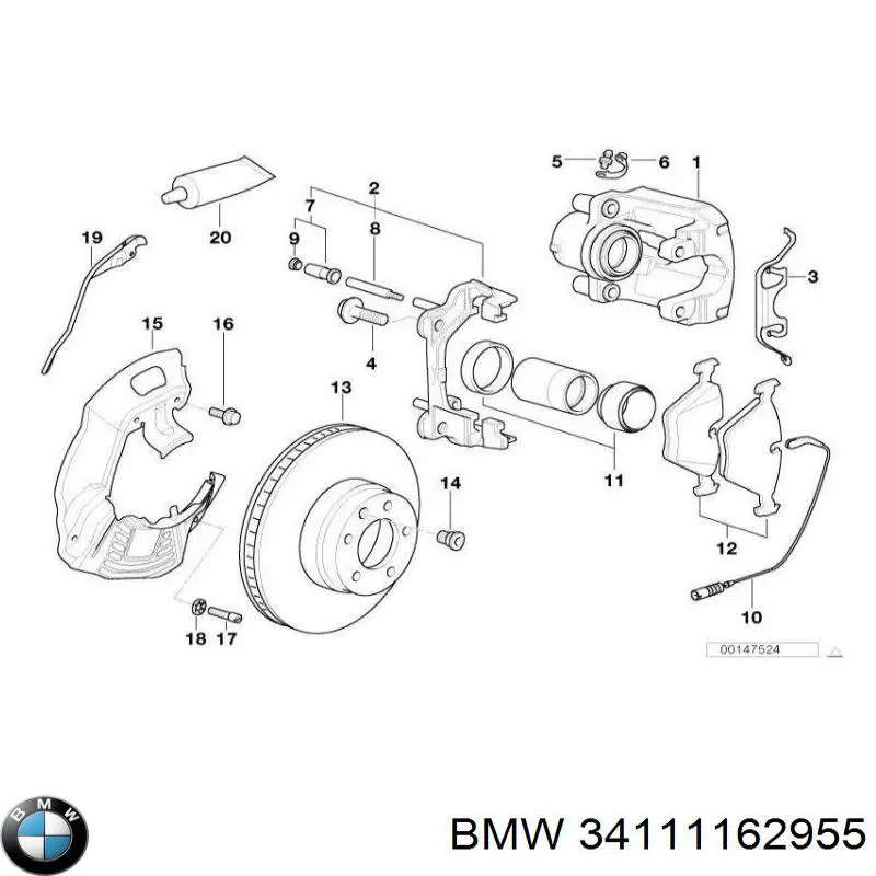Comprar 34111162955 BMW Protector del disco de freno delantero izquierdo