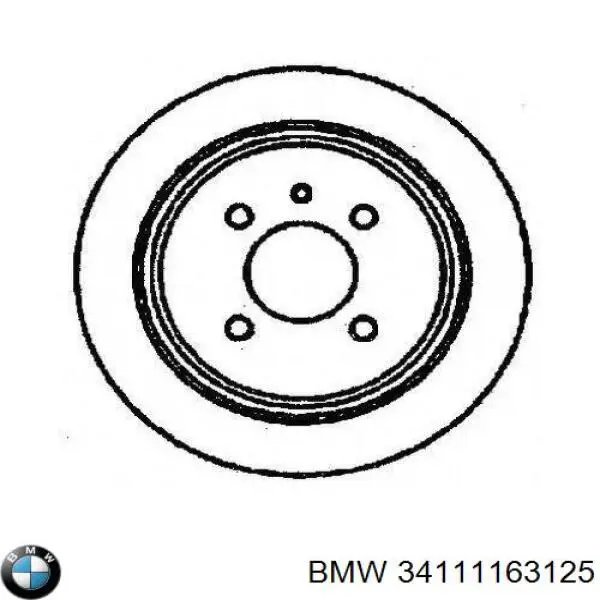 34111163125 BMW disco de freno delantero