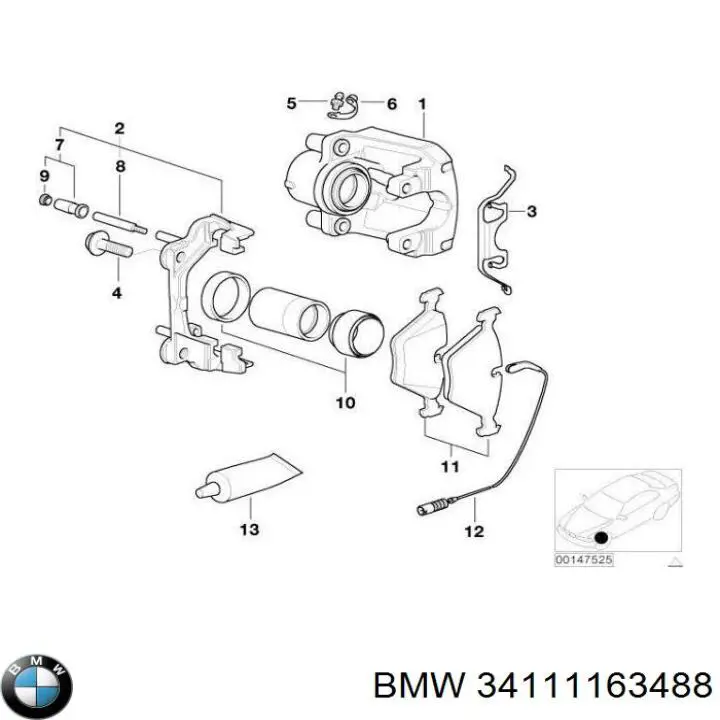 Juego de resortes de sujeción de pastillas de freno delanteras BMW 34111163488 precio, desde 6,69 EUR