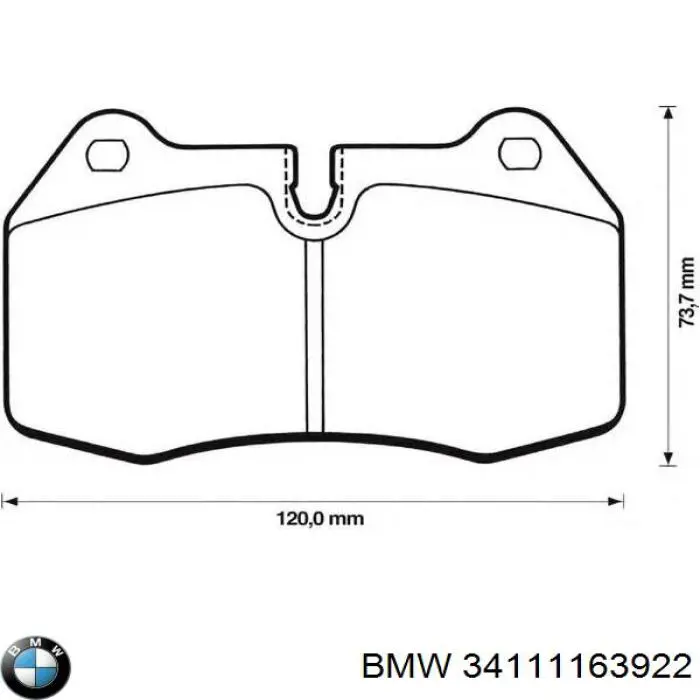 34111163922 BMW pastillas de freno delanteras