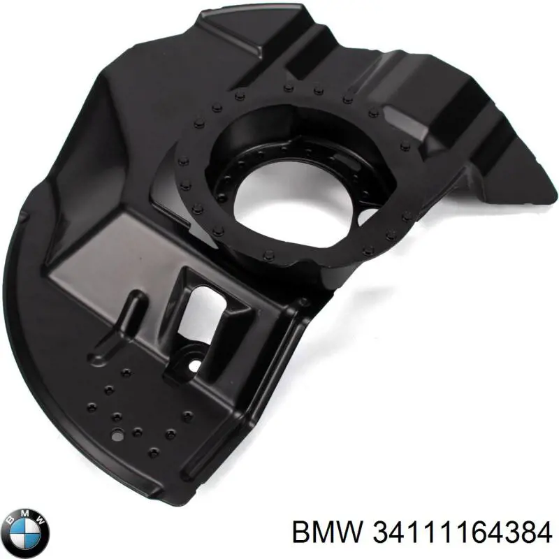 34111164384 BMW chapa protectora contra salpicaduras, disco de freno delantero derecho