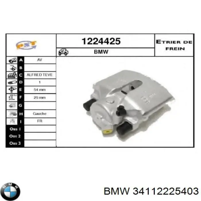 3140410 DRI pinza de freno trasero derecho