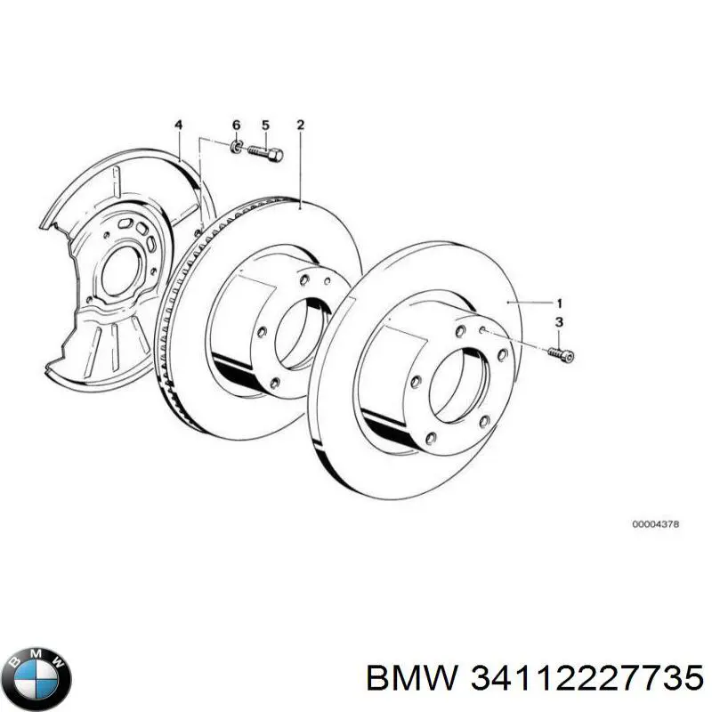 34112227735 BMW freno de disco delantero