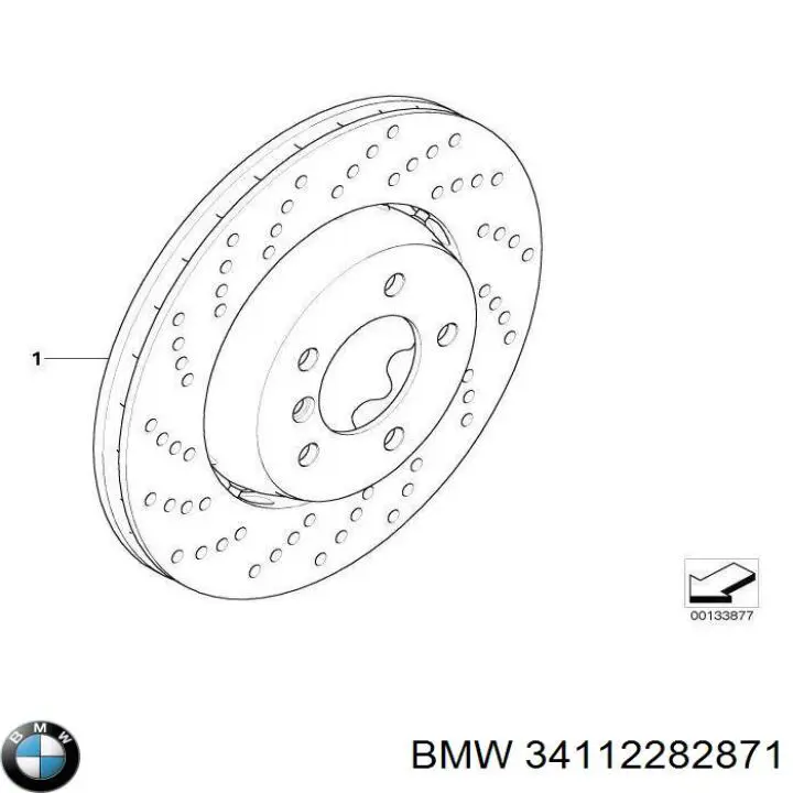 Comprar 34112282871 BMW Freno de disco delantero
