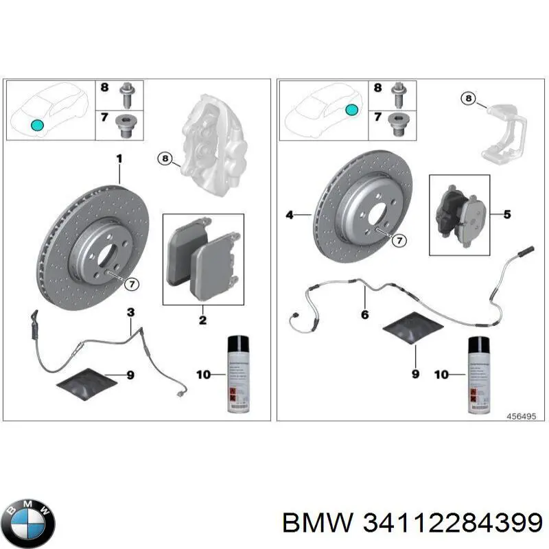 34112284399 BMW tuerca, colector de escape