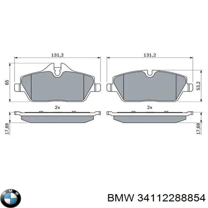 34112288854 BMW pastillas de freno delanteras