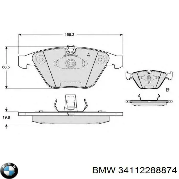 Pastillas de freno delanteras BMW 3 E90