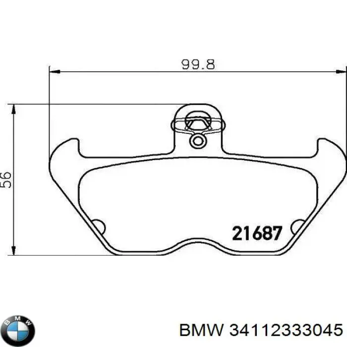 34112333045 BMW Pastillas delanteras