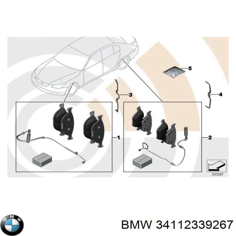 Pastillas de freno 34112339267 BMW