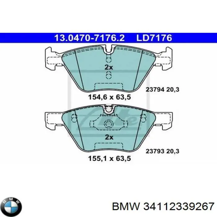 Pastillas freno delanteras BMW 34112339267 precio, desde 39,96 EUR