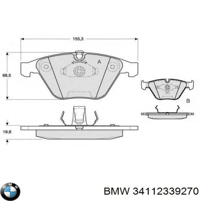 Pastillas de freno delanteras BMW 3 E90