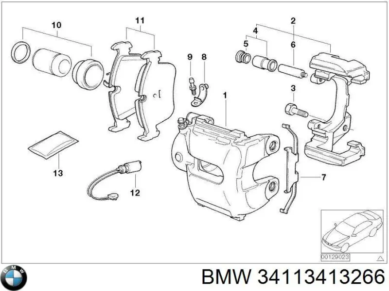 Soporte de la pinza de freno delantera BMW 34113413266 precio, desde 114,26 EUR