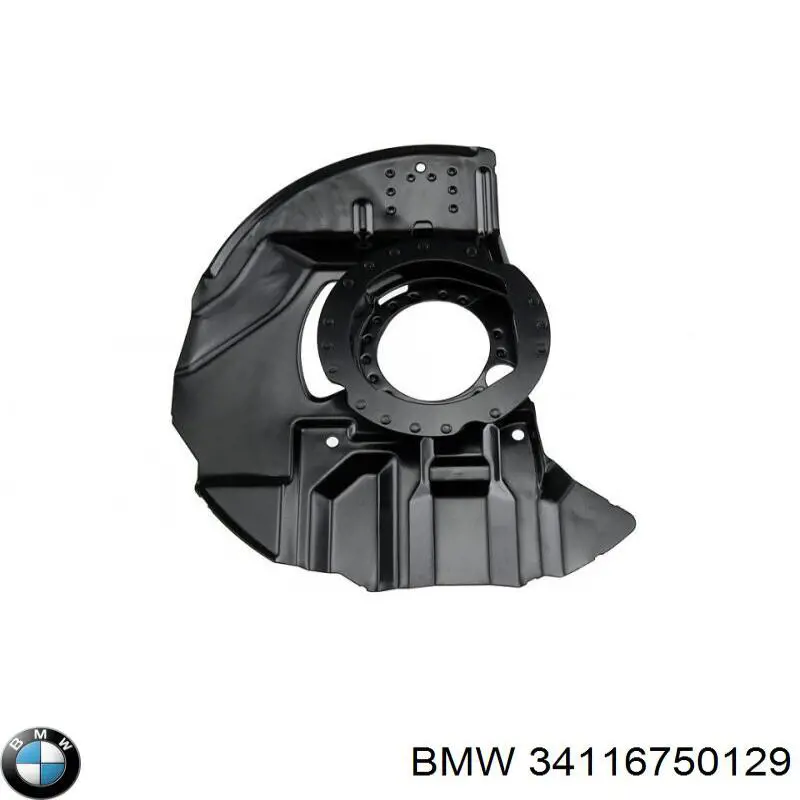 34116750129 BMW chapa protectora contra salpicaduras, disco de freno delantero izquierdo