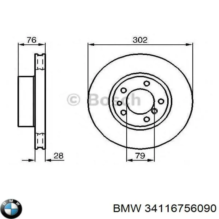 Frenos delanteros BMW 34116756090 precio, desde 52,70 EUR