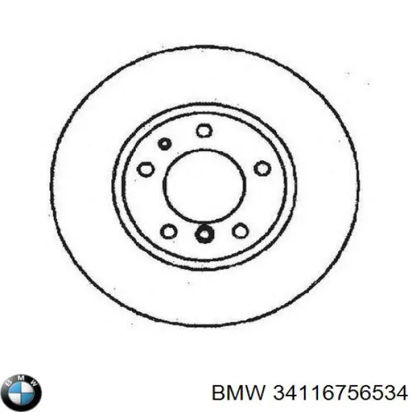 Disco de freno delantero BMW 34116756534