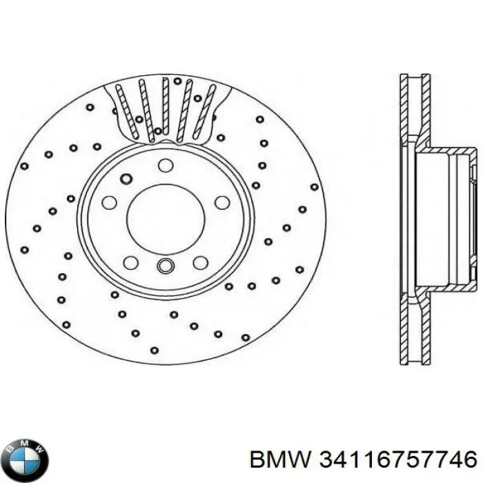 Disco de freno 34116757746 BMW