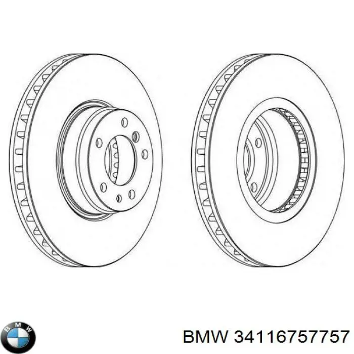 Disco de freno 34116757757 BMW