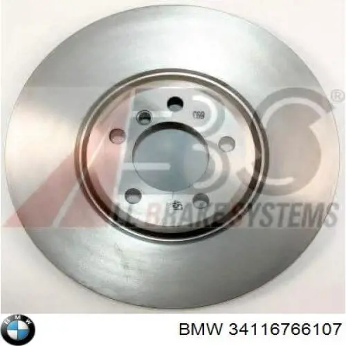 34116766107 BMW freno de disco delantero