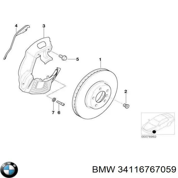 Comprar 34116767059 BMW Freno de disco delantero