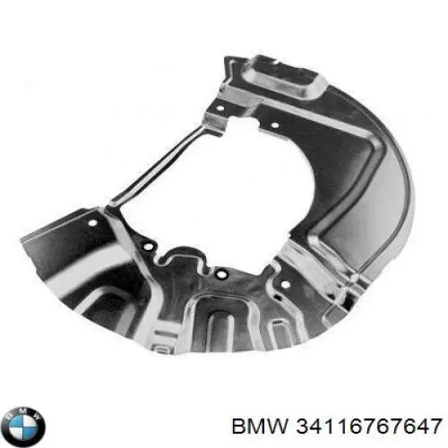 Protector del disco de freno delantero izquierdo BMW 34116767647 precio, desde 22,86 EUR