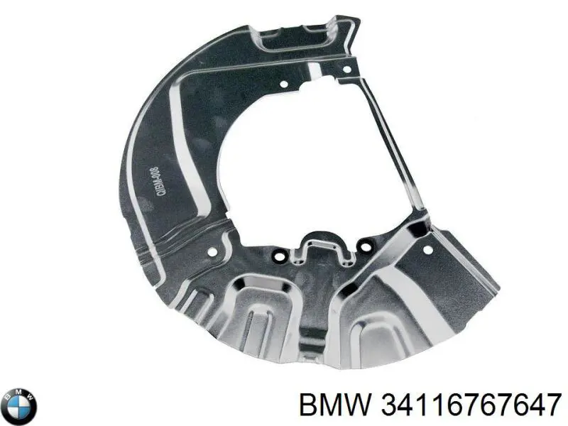 34116767647 BMW chapa protectora contra salpicaduras, disco de freno delantero izquierdo