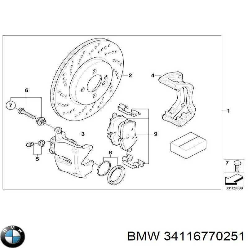 34116770251 BMW pastillas de freno delanteras