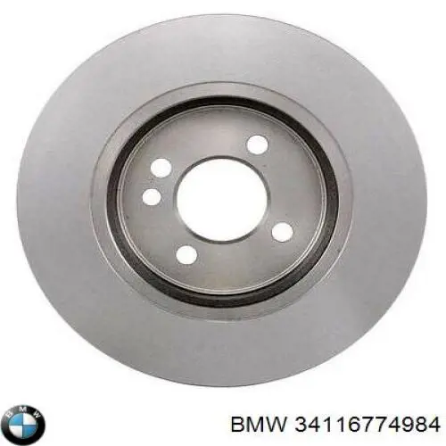 34116774984 BMW disco de freno delantero