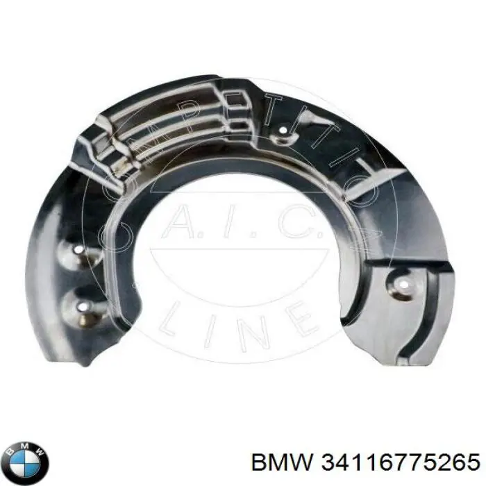 Comprar 34116775265 BMW Protector del disco de freno delantero izquierdo