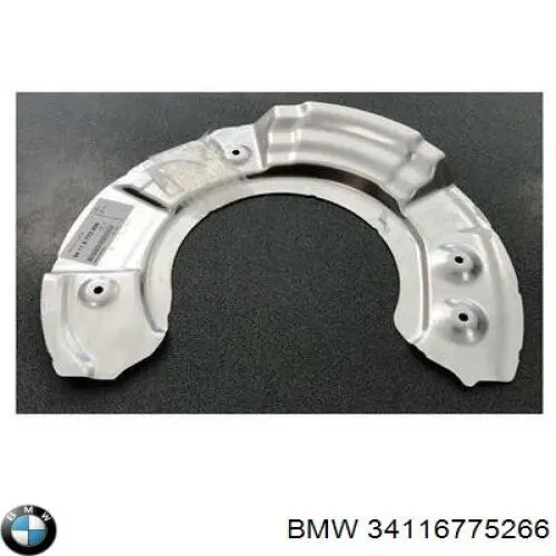 34116775266 BMW chapa protectora contra salpicaduras, disco de freno delantero derecho