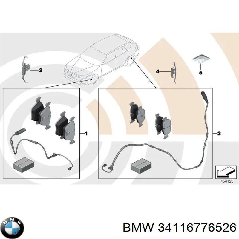 Juego de resortes de sujeción de pastillas de freno delanteras BMW 34116776526 precio, desde 9,12 EUR