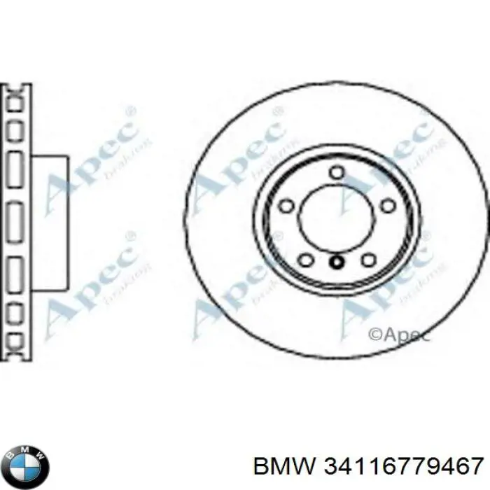 34116779467 BMW freno de disco delantero