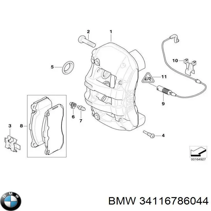 34116786044 BMW Pastillas delanteras