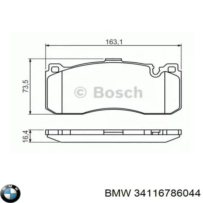 Pastillas freno delanteras BMW 34116786044 precio, desde 42,02 EUR