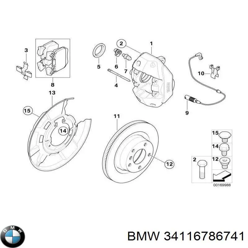 Pinza de freno trasera izquierda BMW 34116786741 precio, desde 62,44 EUR