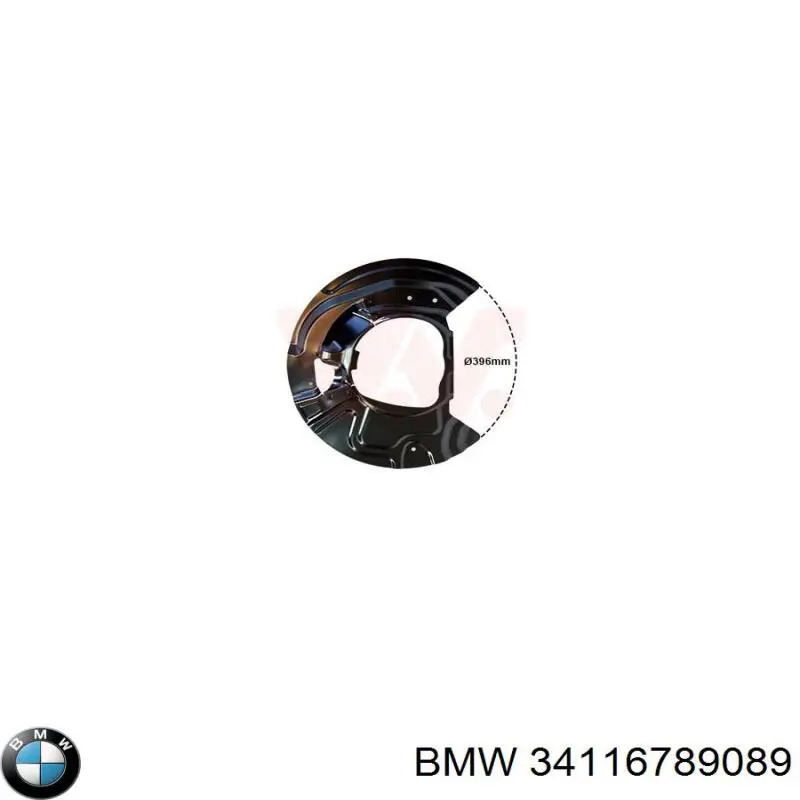 34116789089 BMW chapa protectora contra salpicaduras, disco de freno delantero izquierdo