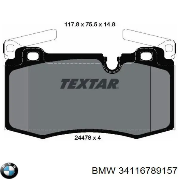 Pastillas freno delanteras BMW 34116789157 precio, desde 60,27 EUR