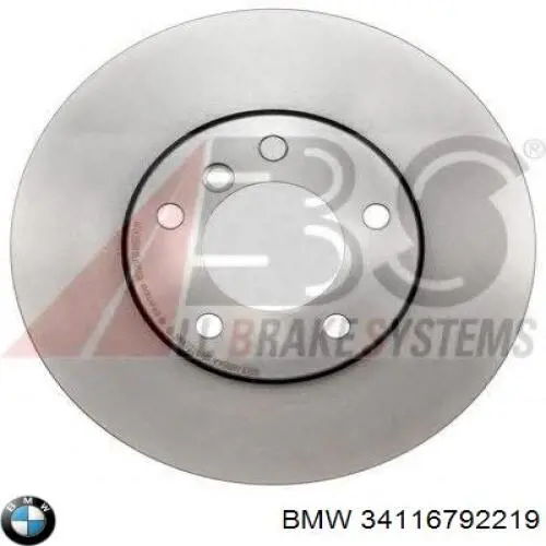 Disco de freno delantero BMW 34116792219