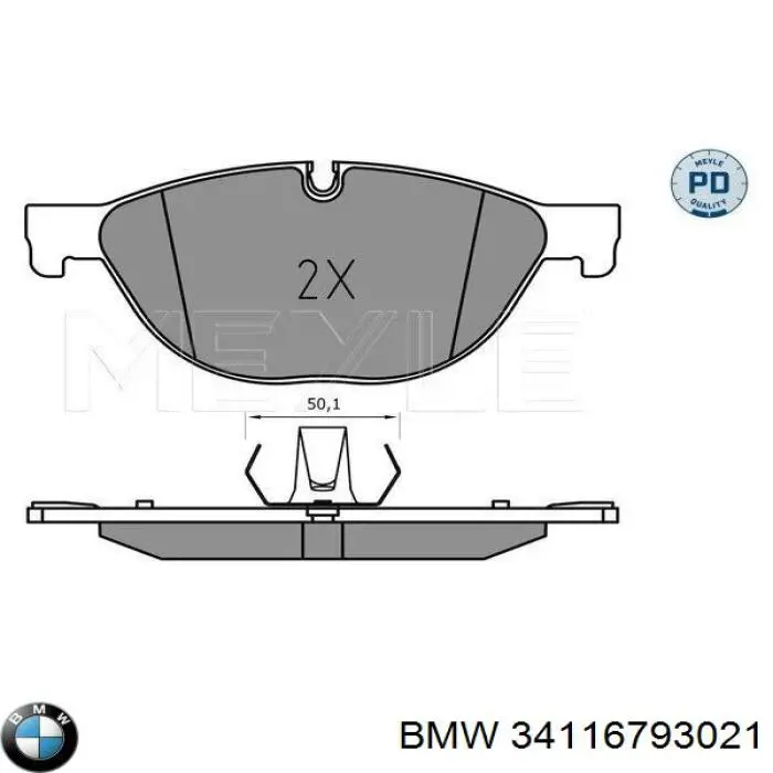 Pastillas de freno delanteras BMW 34116793021