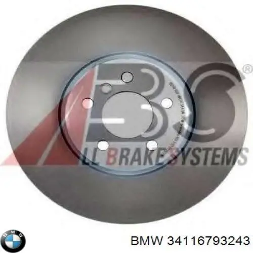 34116793243 BMW freno de disco delantero