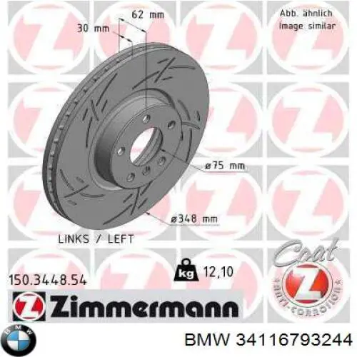 Frenos delanteros BMW 34116793244 precio, desde 62,69 EUR