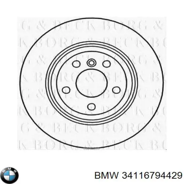 Disco de freno 34116794429 BMW