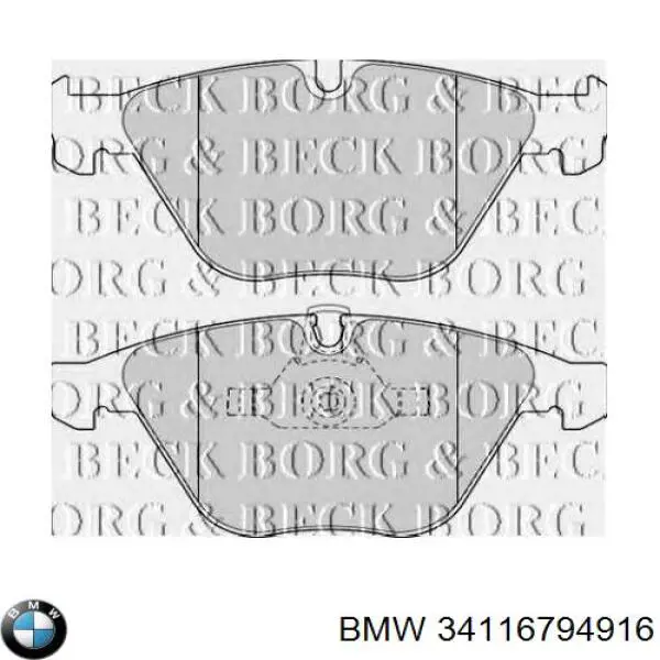 34116794916 BMW pastillas de freno delanteras