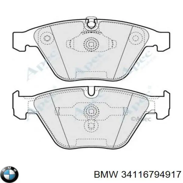 Comprar 34116794917 BMW Pastillas delanteras de freno