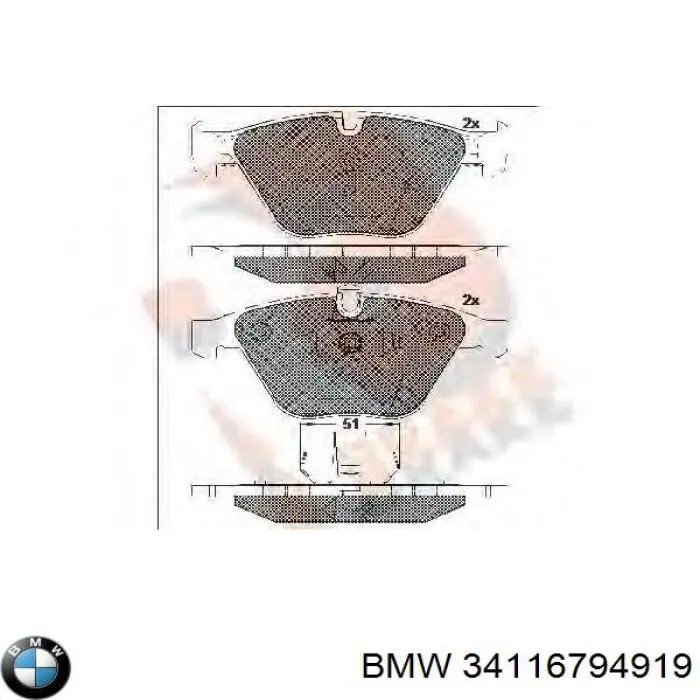 Pastillas de freno delanteras BMW 3 E90