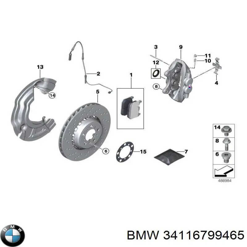 Comprar 34116799465 BMW Pinza de freno delantera izquierda